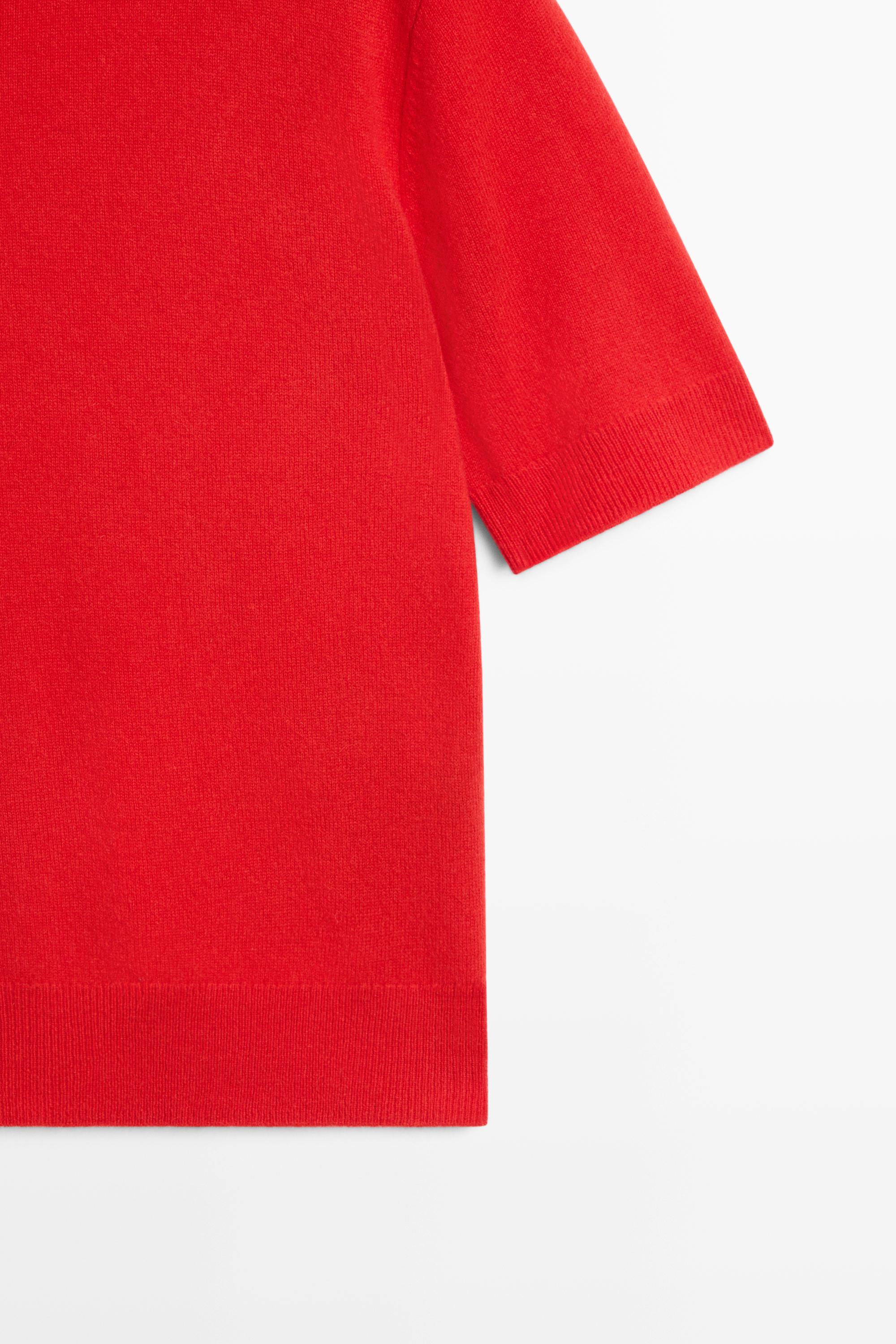 Pull en maille manches courtes mélange de laine